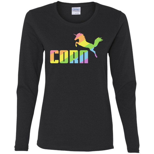 T-Shirts Black / S Corn Women's Long Sleeve T-Shirt