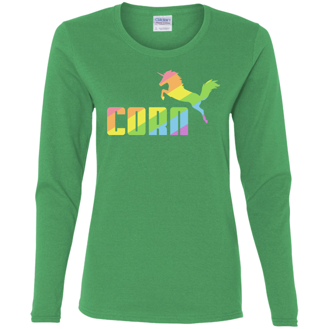 T-Shirts Irish Green / S Corn Women's Long Sleeve T-Shirt