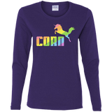 T-Shirts Purple / S Corn Women's Long Sleeve T-Shirt