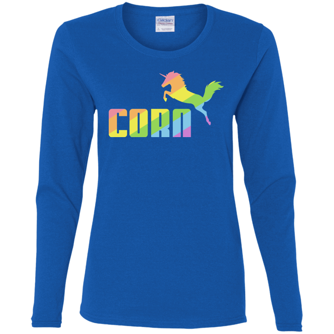 T-Shirts Royal / S Corn Women's Long Sleeve T-Shirt