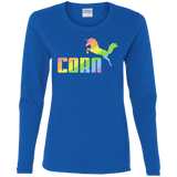 T-Shirts Royal / S Corn Women's Long Sleeve T-Shirt