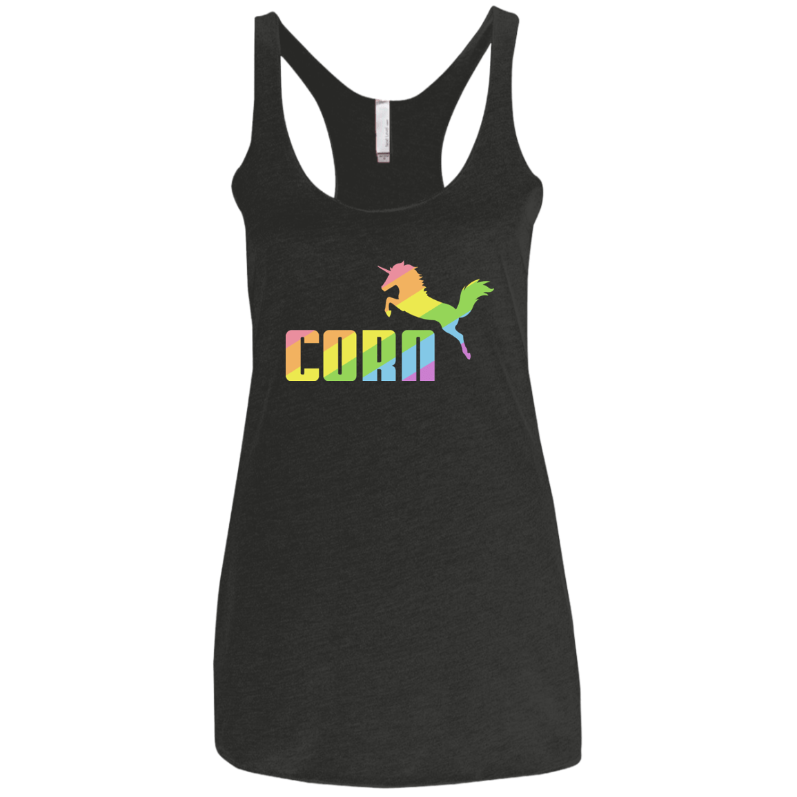 T-Shirts Vintage Black / X-Small Corn Women's Triblend Racerback Tank