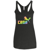 T-Shirts Vintage Black / X-Small Corn Women's Triblend Racerback Tank