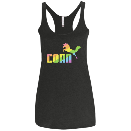 T-Shirts Vintage Black / X-Small Corn Women's Triblend Racerback Tank
