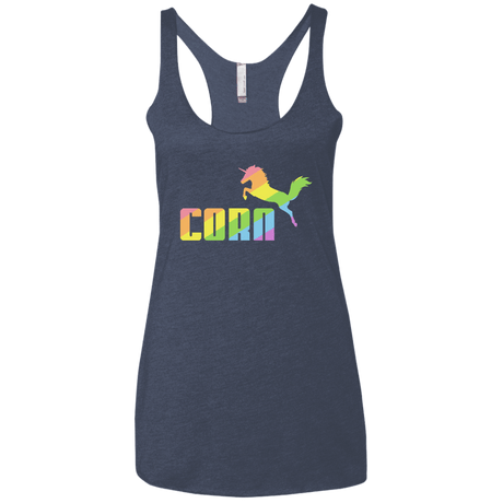 T-Shirts Vintage Navy / X-Small Corn Women's Triblend Racerback Tank