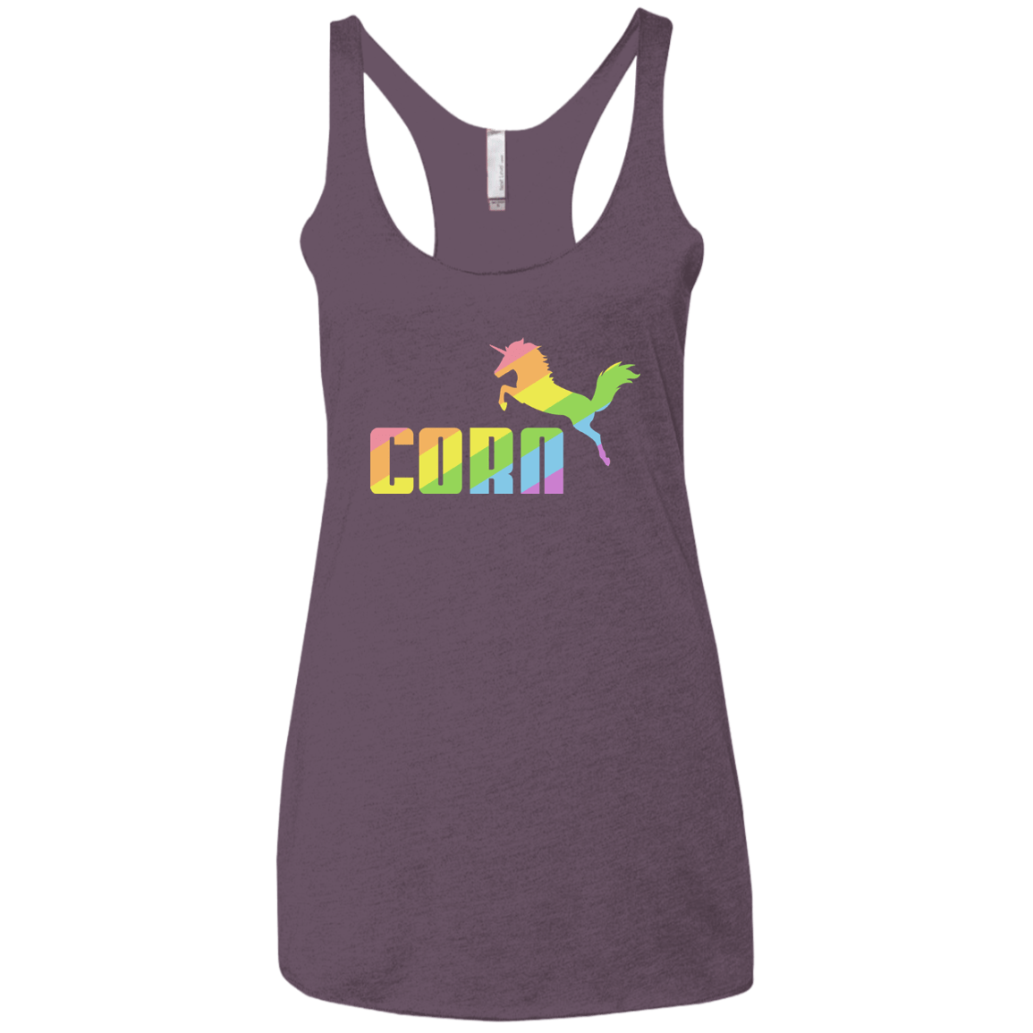 T-Shirts Vintage Purple / X-Small Corn Women's Triblend Racerback Tank