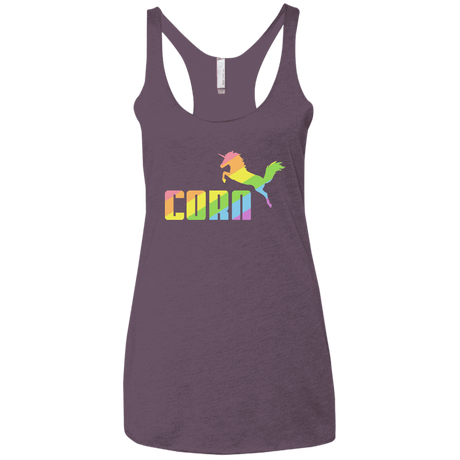 T-Shirts Vintage Purple / X-Small Corn Women's Triblend Racerback Tank