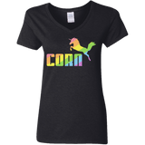 T-Shirts Black / S Corn Women's V-Neck T-Shirt