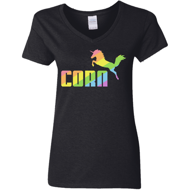 T-Shirts Black / S Corn Women's V-Neck T-Shirt