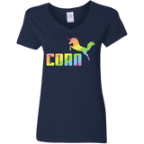T-Shirts Navy / S Corn Women's V-Neck T-Shirt