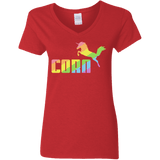 T-Shirts Red / S Corn Women's V-Neck T-Shirt