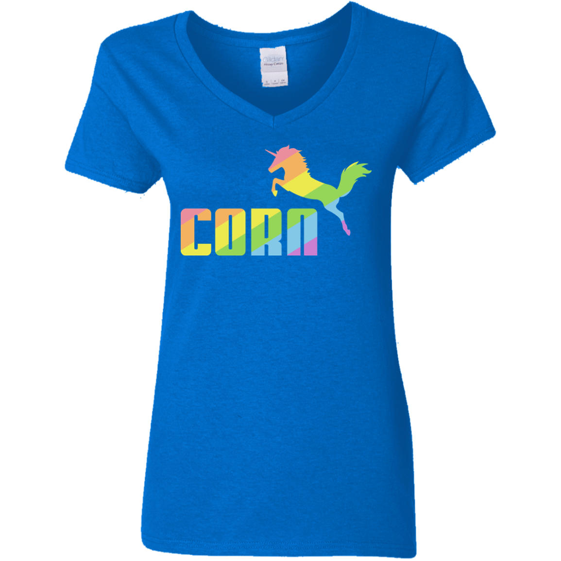 T-Shirts Royal / S Corn Women's V-Neck T-Shirt