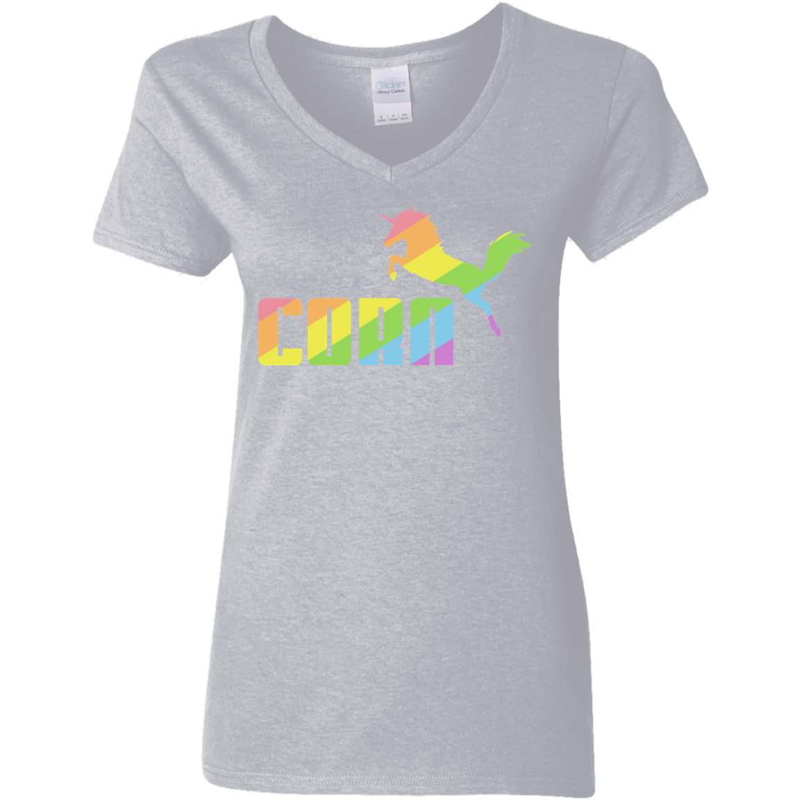 T-Shirts Sport Grey / S Corn Women's V-Neck T-Shirt