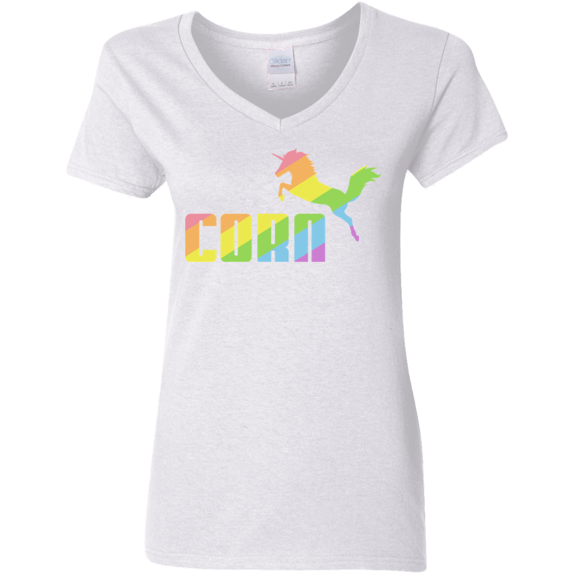 T-Shirts White / S Corn Women's V-Neck T-Shirt