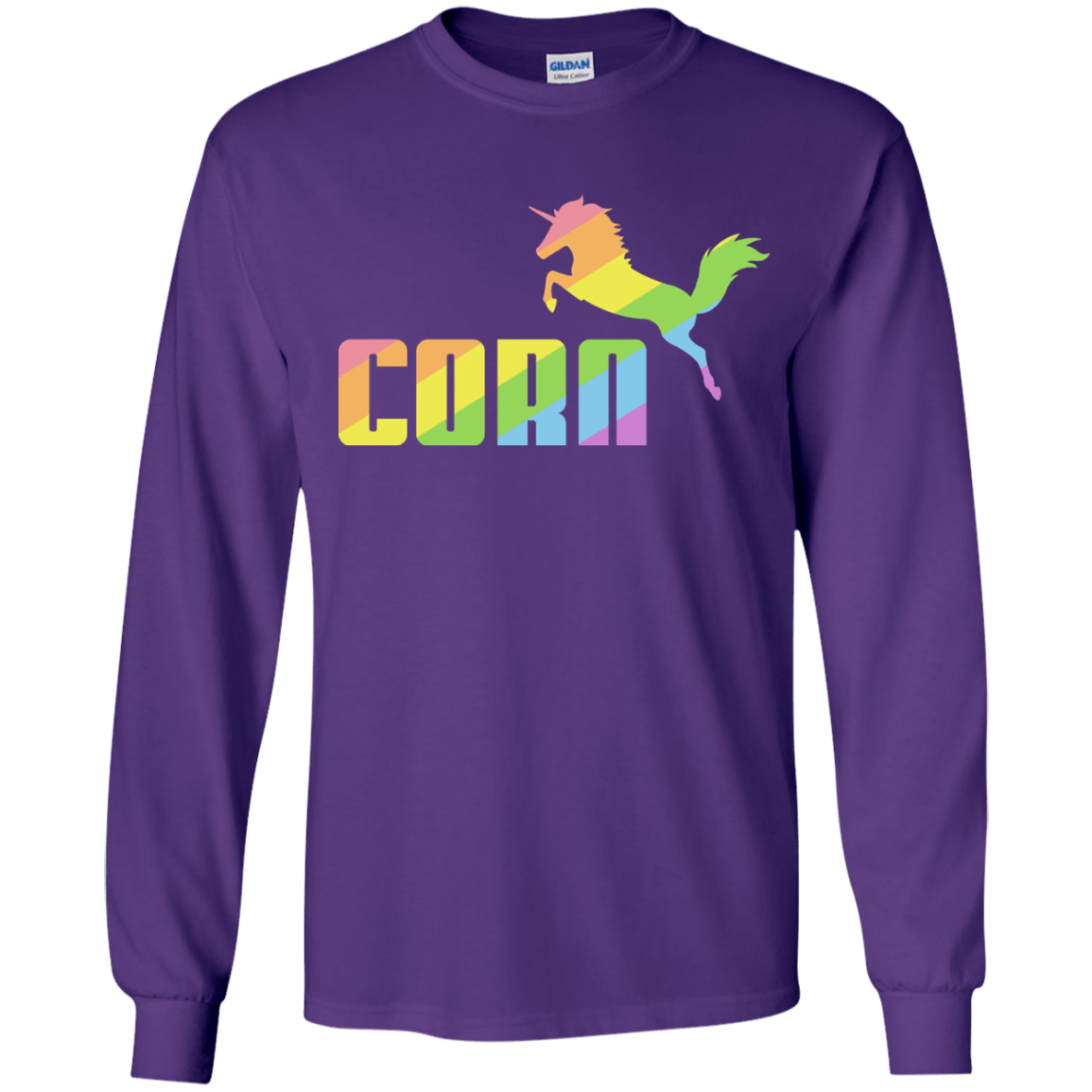 T-Shirts Purple / YS Corn Youth Long Sleeve T-Shirt