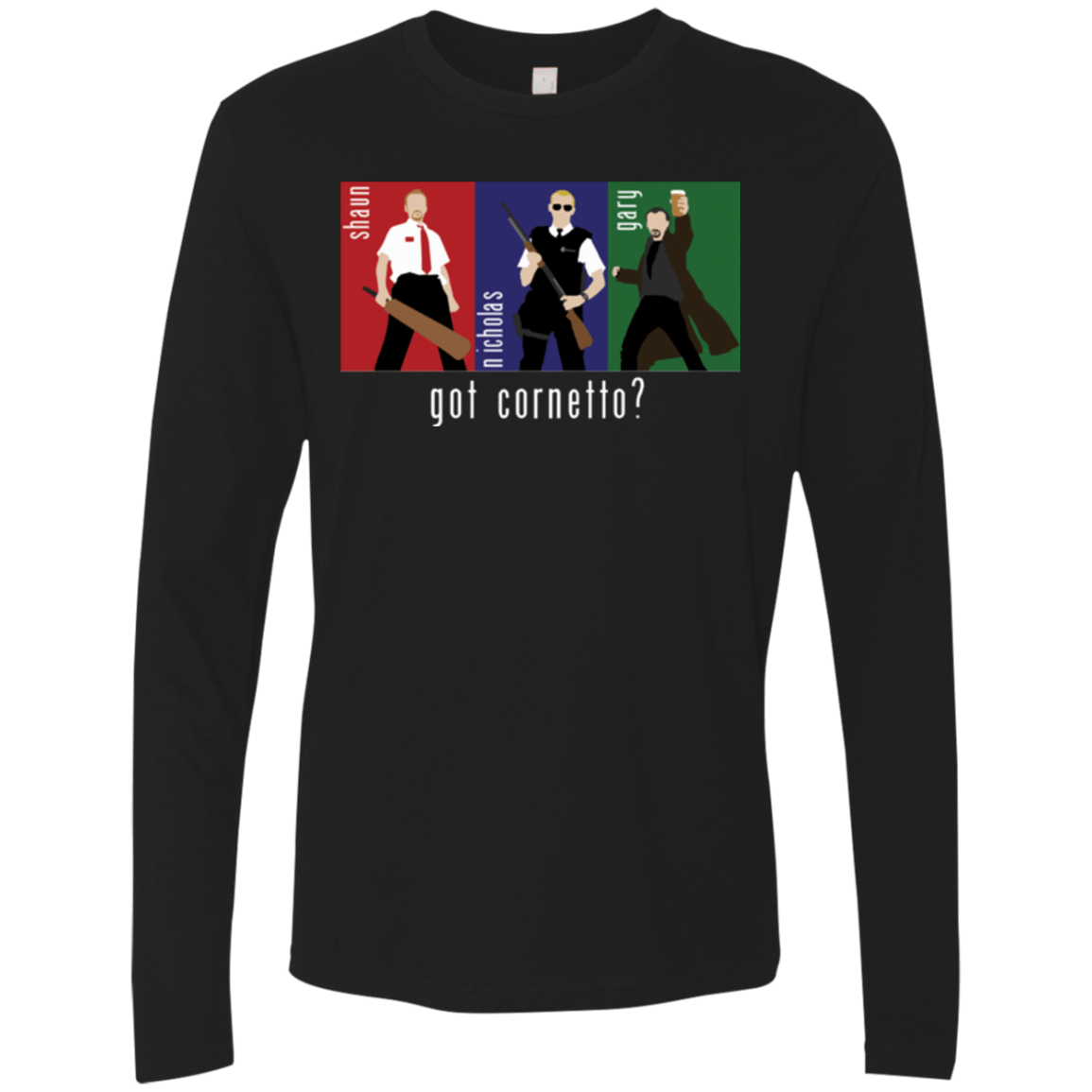 T-Shirts Black / Small Cornetto Men's Premium Long Sleeve