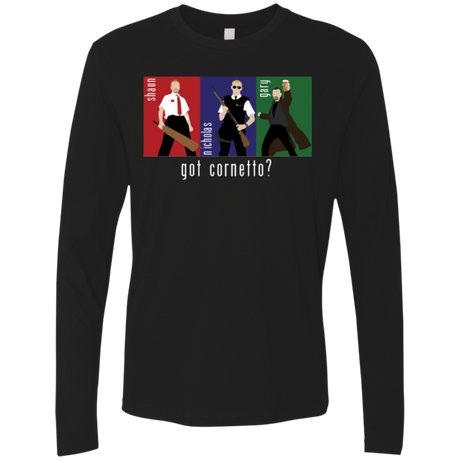 T-Shirts Black / Small Cornetto Men's Premium Long Sleeve