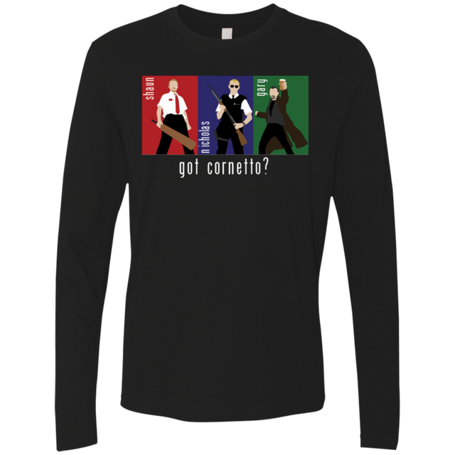 T-Shirts Black / Small Cornetto Men's Premium Long Sleeve
