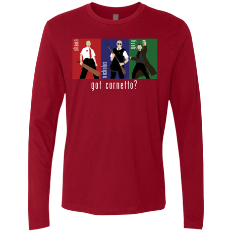 T-Shirts Cardinal / Small Cornetto Men's Premium Long Sleeve