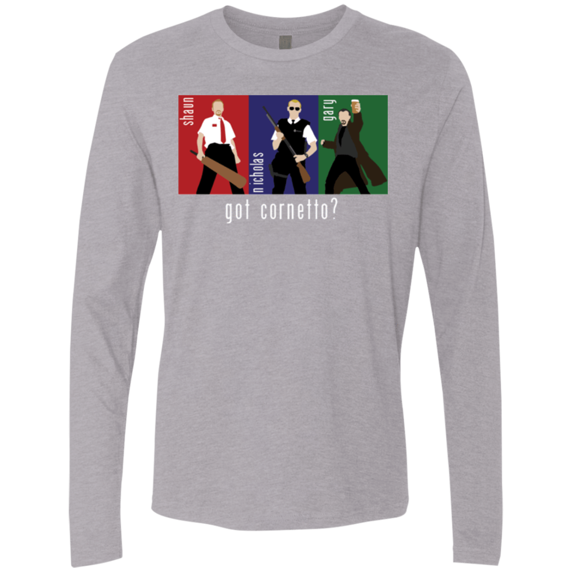 T-Shirts Heather Grey / Small Cornetto Men's Premium Long Sleeve