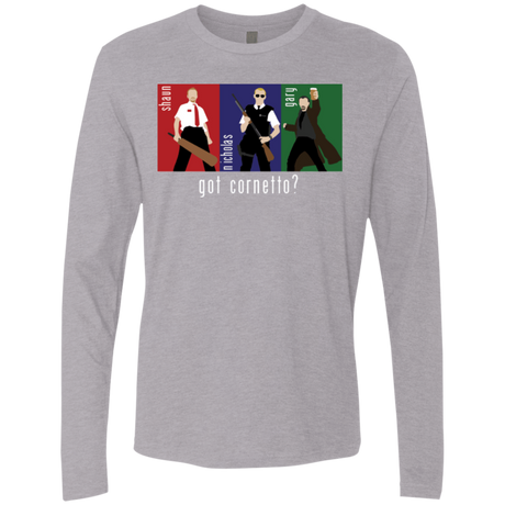T-Shirts Heather Grey / Small Cornetto Men's Premium Long Sleeve
