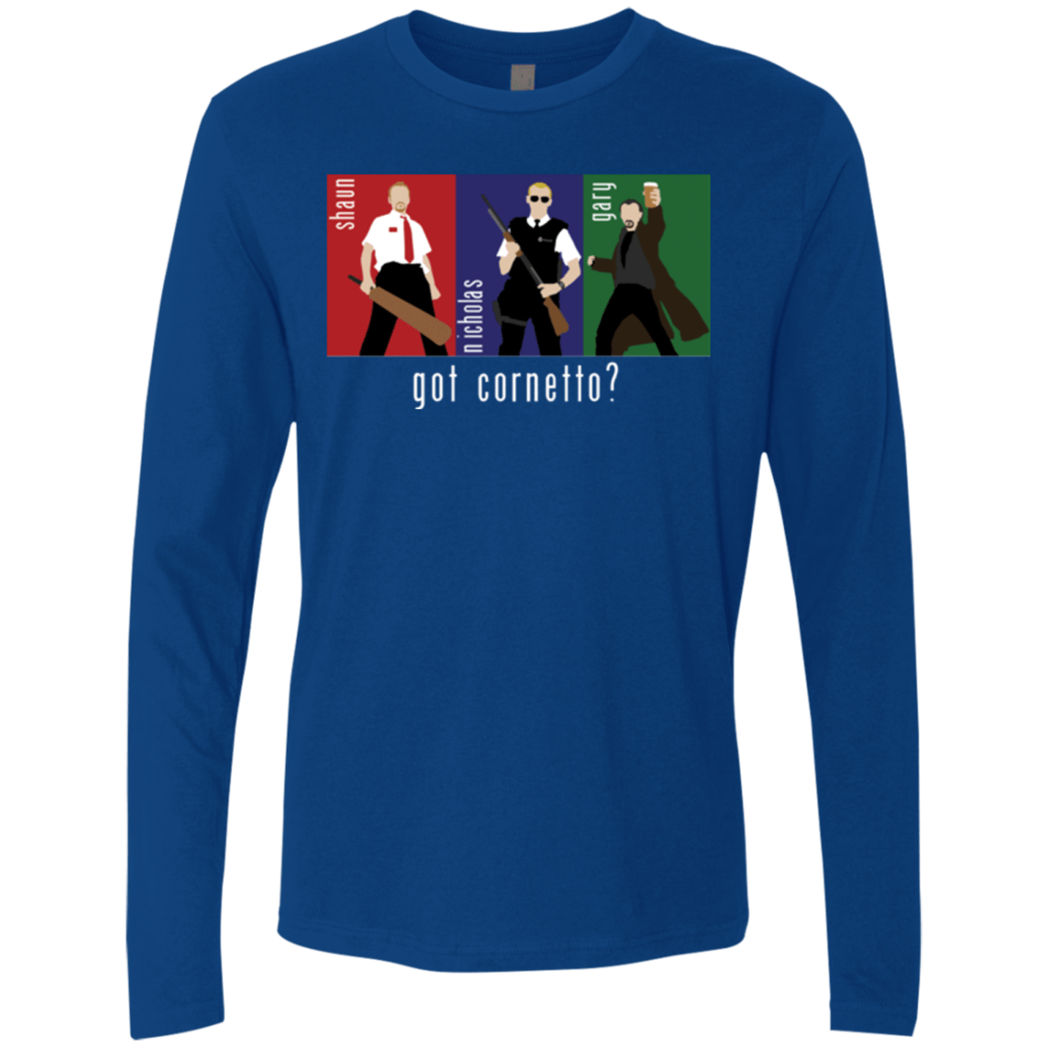 T-Shirts Royal / Small Cornetto Men's Premium Long Sleeve