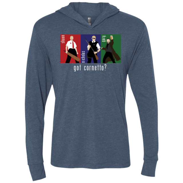 T-Shirts Indigo / X-Small Cornetto Triblend Long Sleeve Hoodie Tee