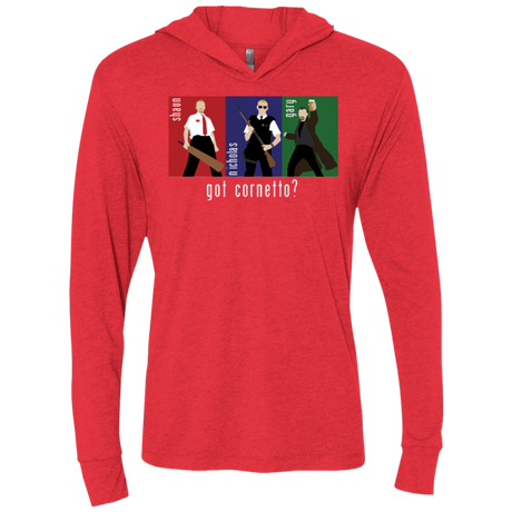 T-Shirts Vintage Red / X-Small Cornetto Triblend Long Sleeve Hoodie Tee