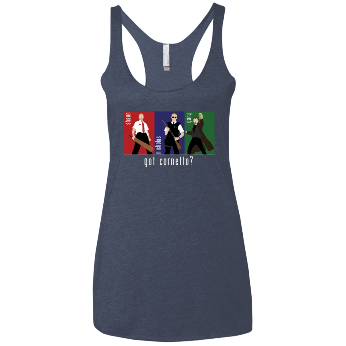 T-Shirts Vintage Navy / X-Small Cornetto Women's Triblend Racerback Tank