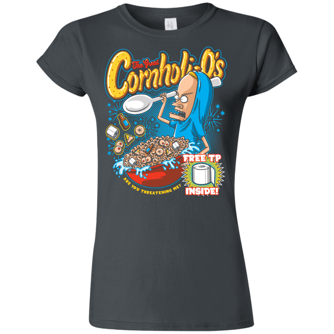 T-Shirts Charcoal / S Cornholi-O's Junior Slimmer-Fit T-Shirt