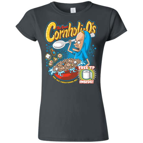 T-Shirts Charcoal / S Cornholi-O's Junior Slimmer-Fit T-Shirt