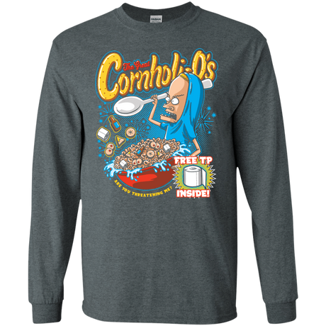 T-Shirts Dark Heather / S Cornholi-O's Men's Long Sleeve T-Shirt