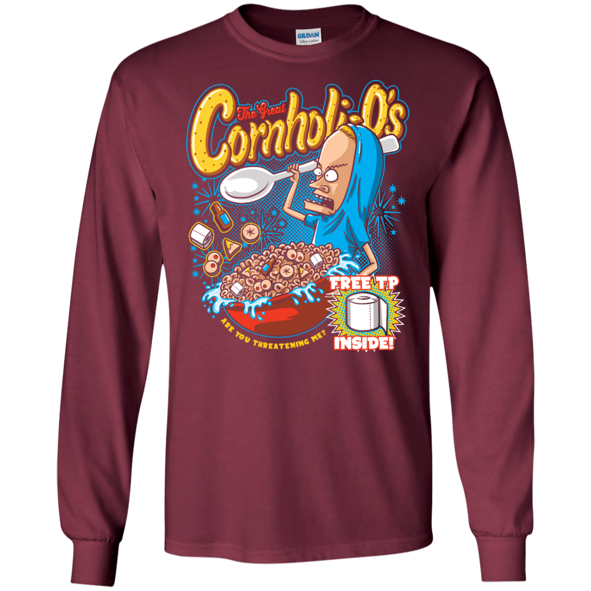 T-Shirts Maroon / S Cornholi-O's Men's Long Sleeve T-Shirt