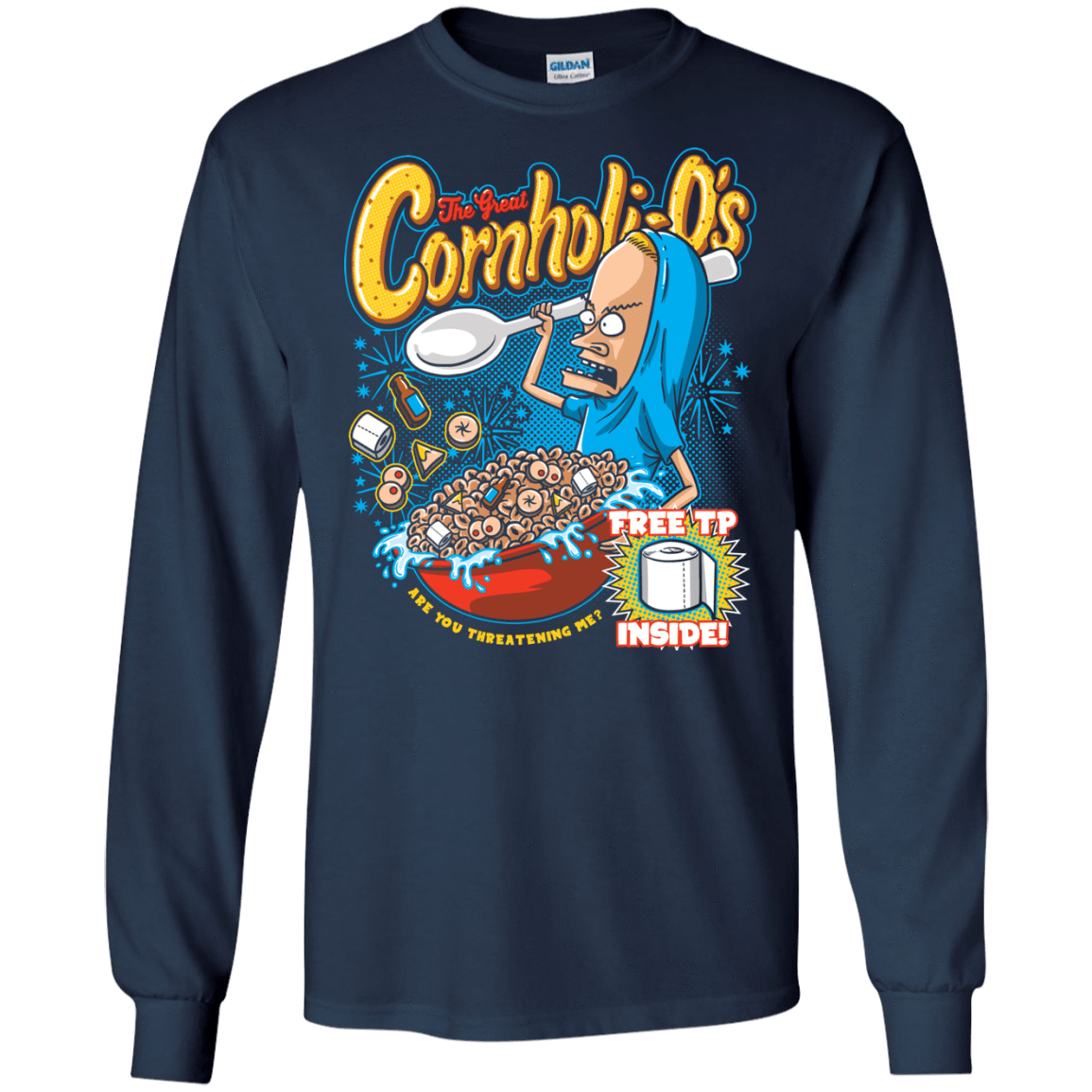 T-Shirts Navy / S Cornholi-O's Men's Long Sleeve T-Shirt