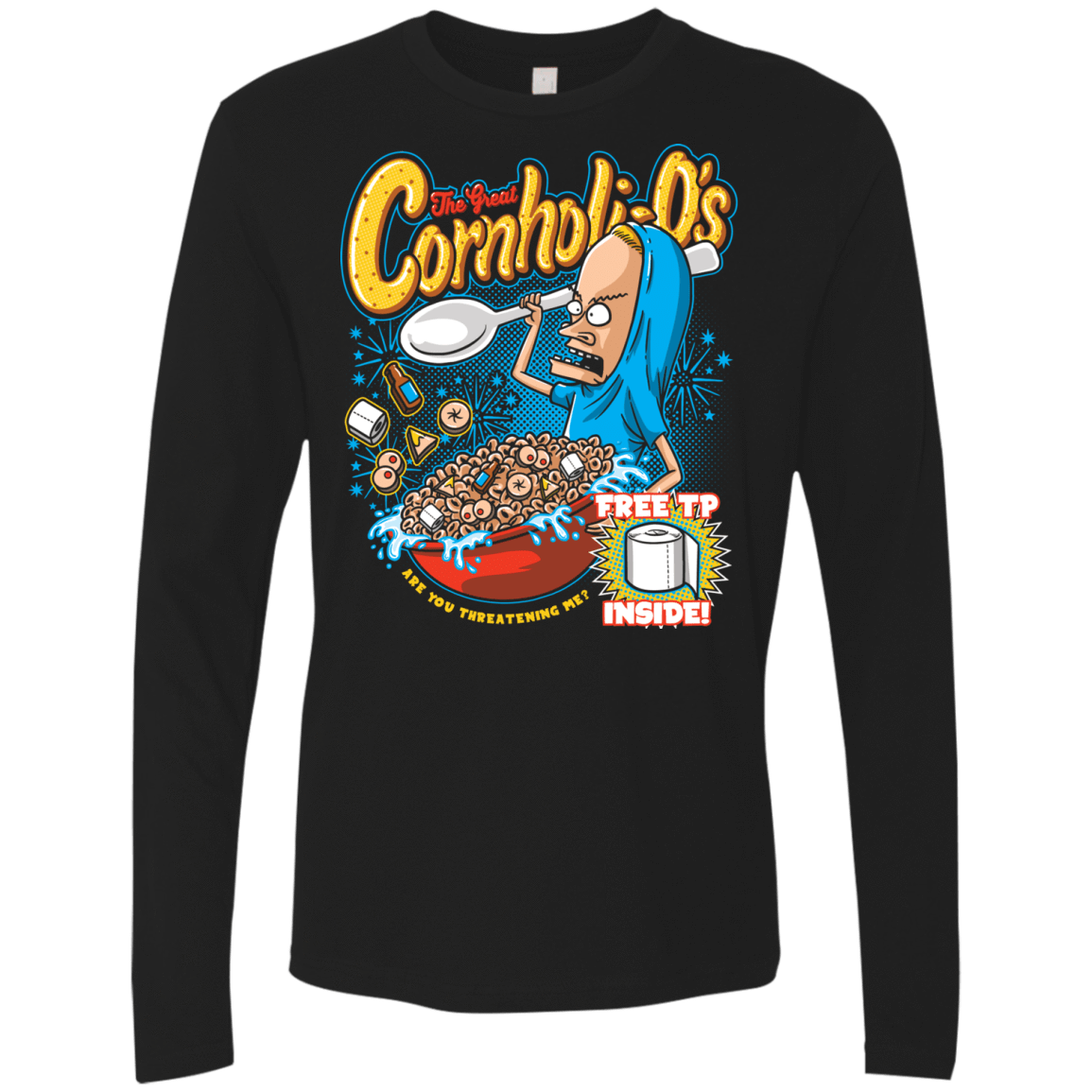 T-Shirts Black / S Cornholi-O's Men's Premium Long Sleeve