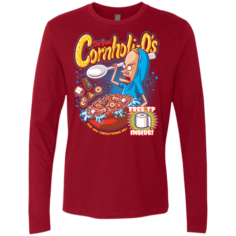T-Shirts Cardinal / S Cornholi-O's Men's Premium Long Sleeve