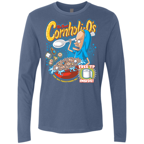 T-Shirts Indigo / S Cornholi-O's Men's Premium Long Sleeve