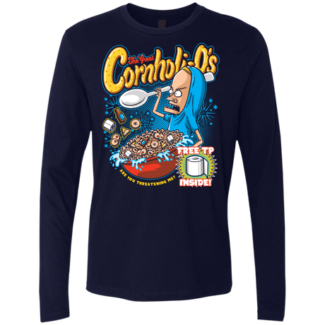 T-Shirts Midnight Navy / S Cornholi-O's Men's Premium Long Sleeve