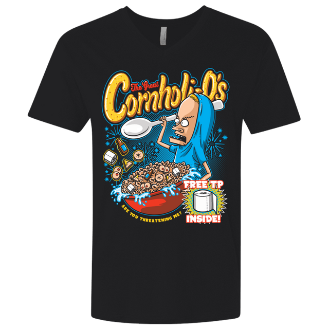 T-Shirts Black / X-Small Cornholi-O's Men's Premium V-Neck