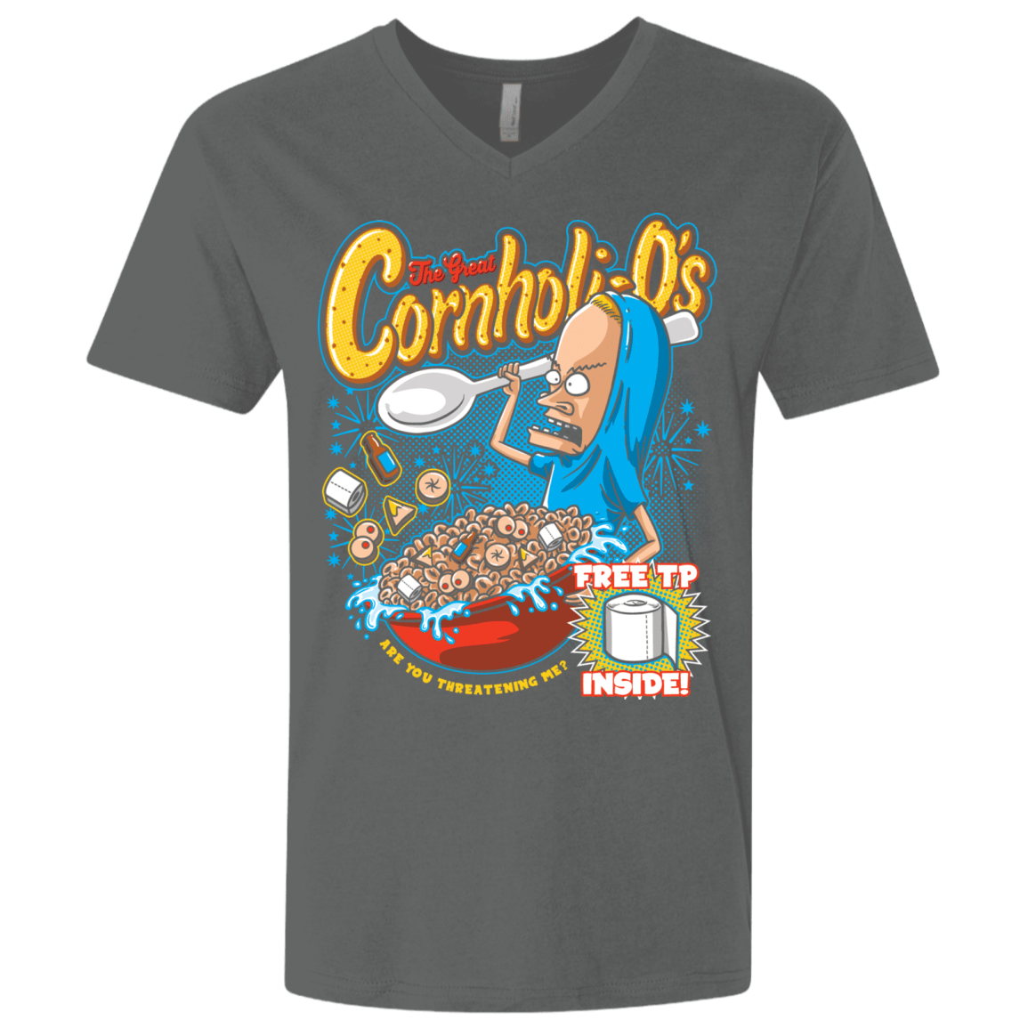 T-Shirts Heavy Metal / X-Small Cornholi-O's Men's Premium V-Neck