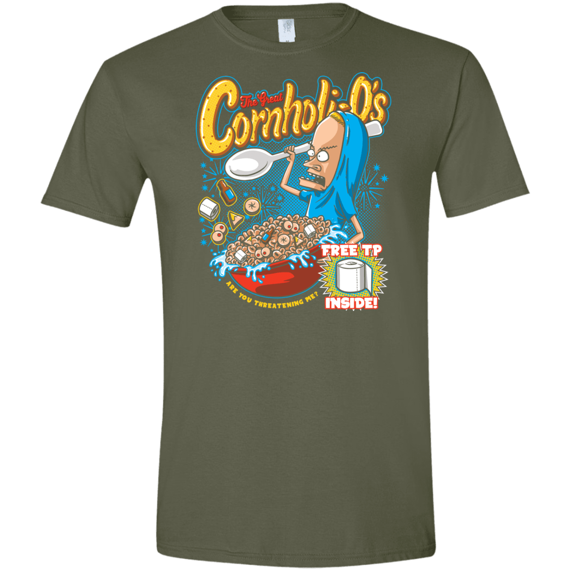 T-Shirts Military Green / S Cornholi-O's Men's Semi-Fitted Softstyle