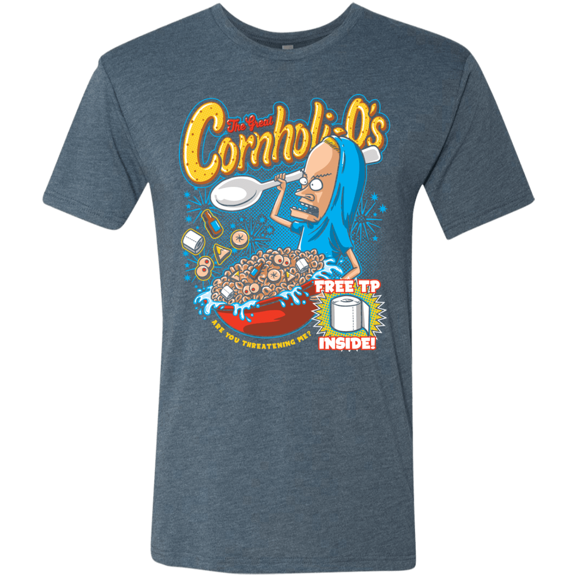 T-Shirts Indigo / S Cornholi-O's Men's Triblend T-Shirt