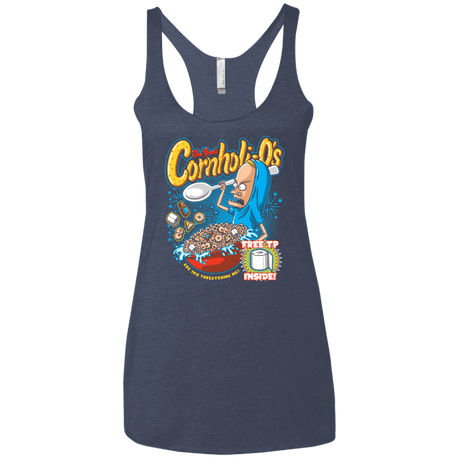 T-Shirts Vintage Navy / X-Small Cornholi-O's Women's Triblend Racerback Tank