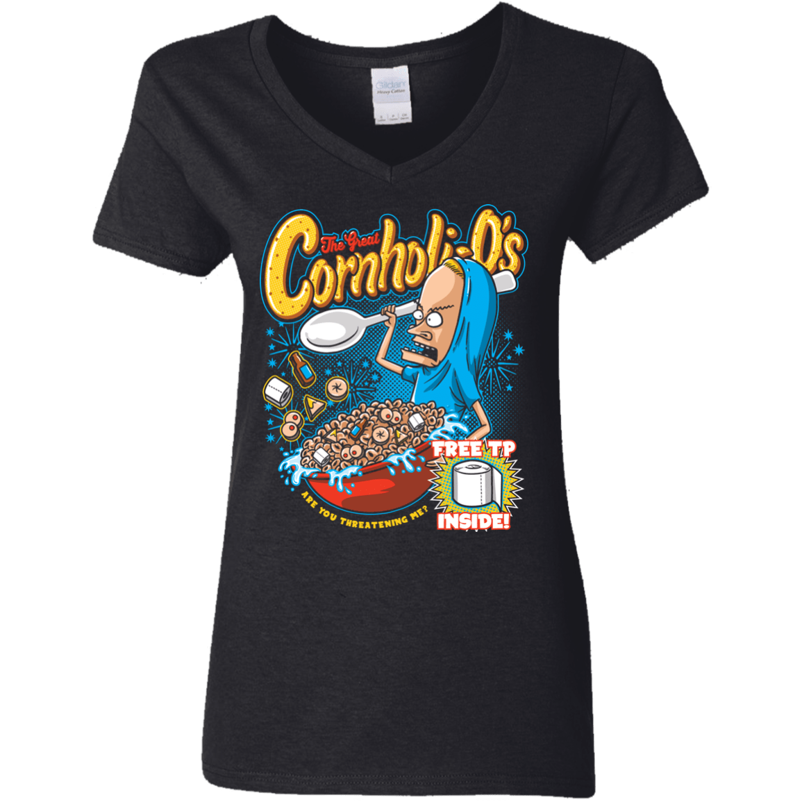 T-Shirts Black / S Cornholi-O's Women's V-Neck T-Shirt