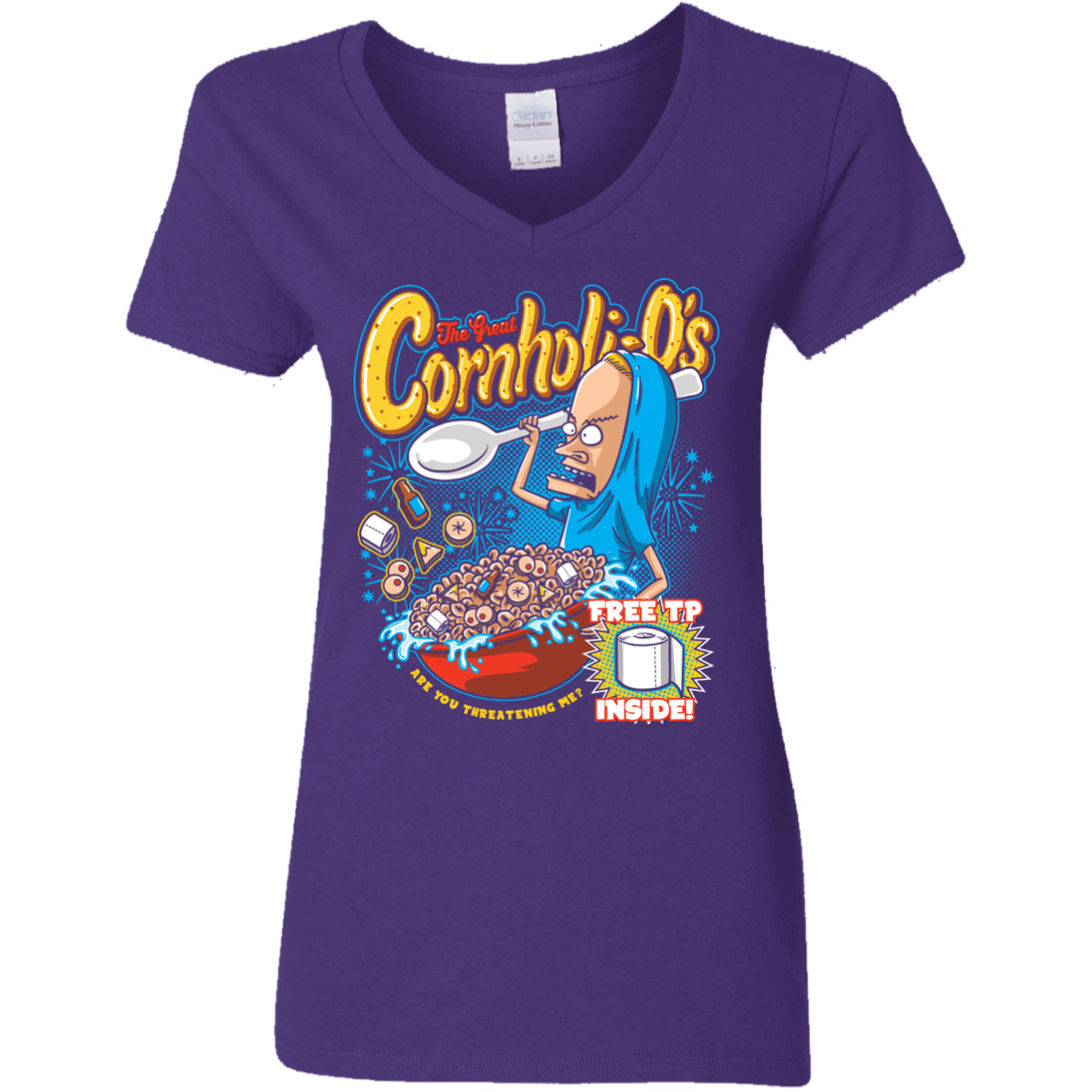 Cornholi-O's Women's V-Neck T-Shirt