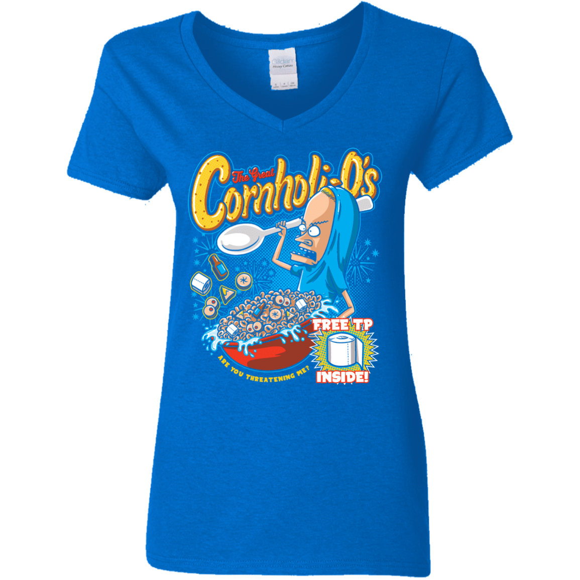 Cornholi-O's Women's V-Neck T-Shirt