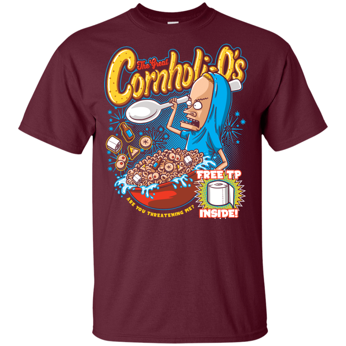 T-Shirts Maroon / YXS Cornholi-O's Youth T-Shirt