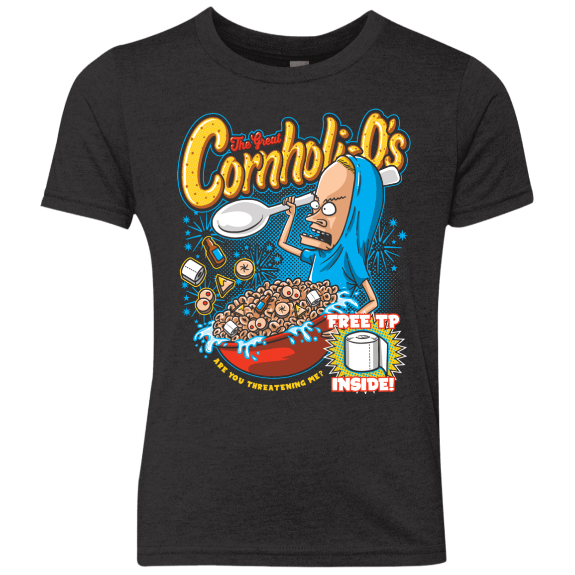 T-Shirts Vintage Black / YXS Cornholi-O's Youth Triblend T-Shirt