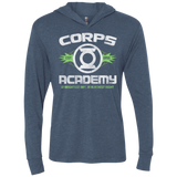 T-Shirts Indigo / X-Small Corps Academy Triblend Long Sleeve Hoodie Tee