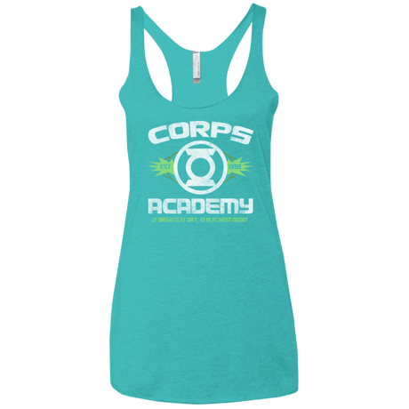 T-Shirts Tahiti Blue / X-Small Corps Academy Women's Triblend Racerback Tank